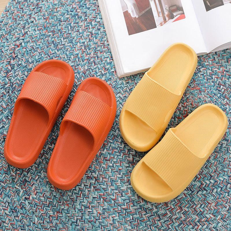 Men's new thick-soled slippers women's summer indoor pink bathroom couple cool slippers men's height increase