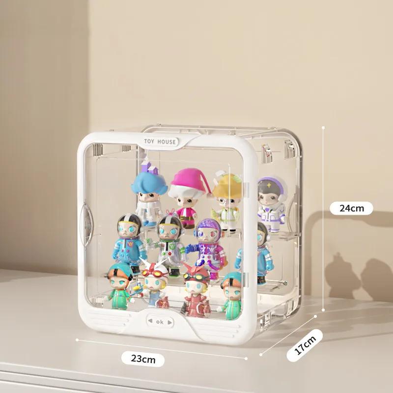 NEW Clear Display Case for Figures Mini Action Collectibles Box Adjustable Doll Showcase Organizer Storage