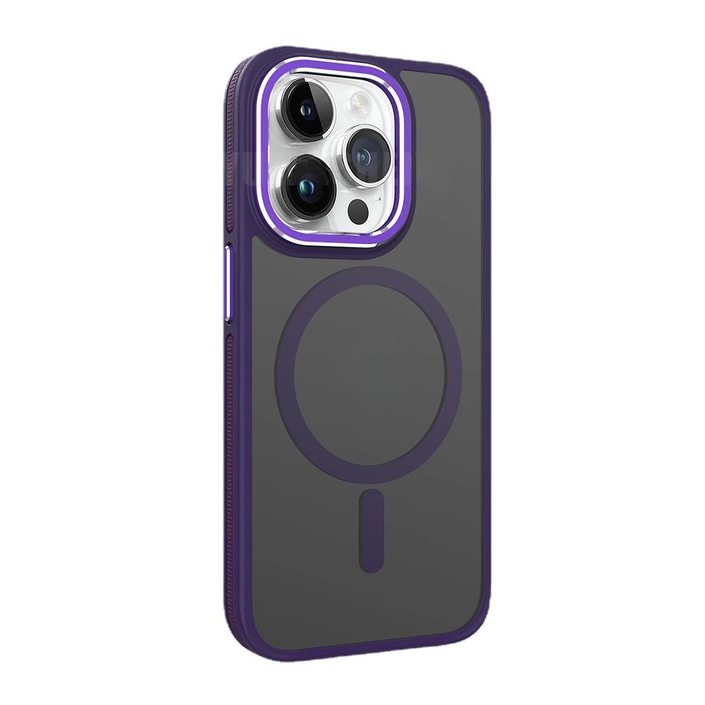 

Роскошный матовый противоскользящий ударопрочный чехол Magsafe для iPhone 15 14 13 12 11 Pro Max магнитная беспроводная зарядка полупрозрачный чехол For iPhone 12 Pro