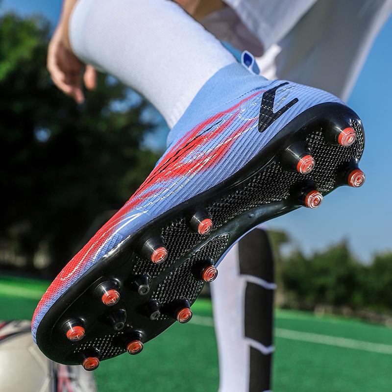 

2025 Football Shoes New Men Outdoor Football Boots Soccer Shoes Cleats Match Training TF/FG Grass Ankle Long Spikes Sport Hot-se 46