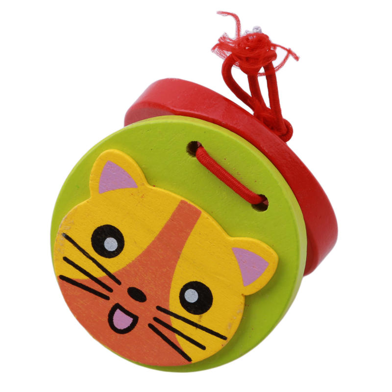 Preschool Early Castanets Toys Clapper Handle Musical Instrument Educational