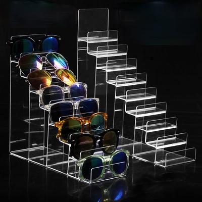 Neuer transparenter Kunststoff Arylic Sonnenbrillenhalter Brieftaschen Aufbewahrungsständer Handy Regalständer Badezimmer Organizer Mehrstufig   JU31710