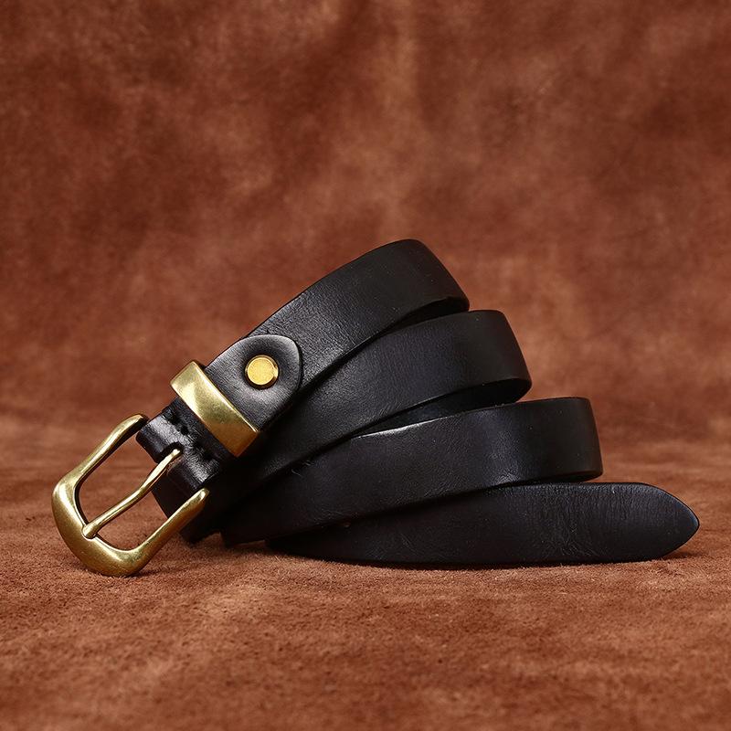 

Жіночий ретро-кольоровий плісирований випраний шкіряний ремінь Жіночий модний джинсовий ремінь зі шкіри рослинного дублення з натуральної шкіри 90cm