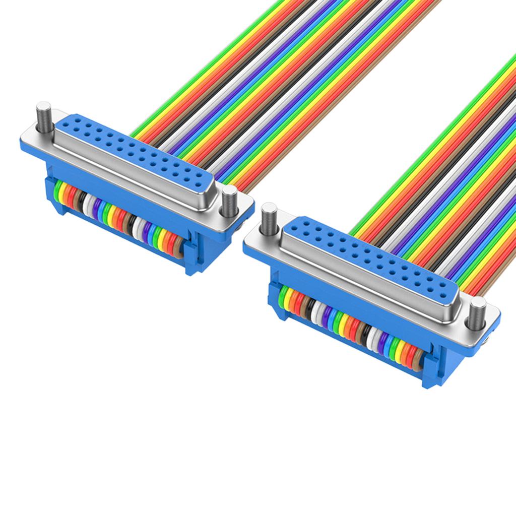 PVC 25Pin DB25 Male Female Connectors Cable with Fixed Nut for Secure Connection in Electronics