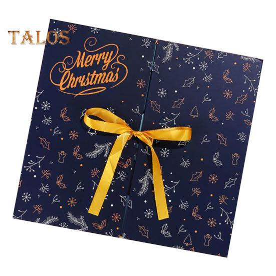 

Пустой Адвент-календарь 2024, заполняемый своими руками, коробка обратного отсчета до Рождества, 24 дня, коробки обратного отсчета, подарок для друзей и семьи синий