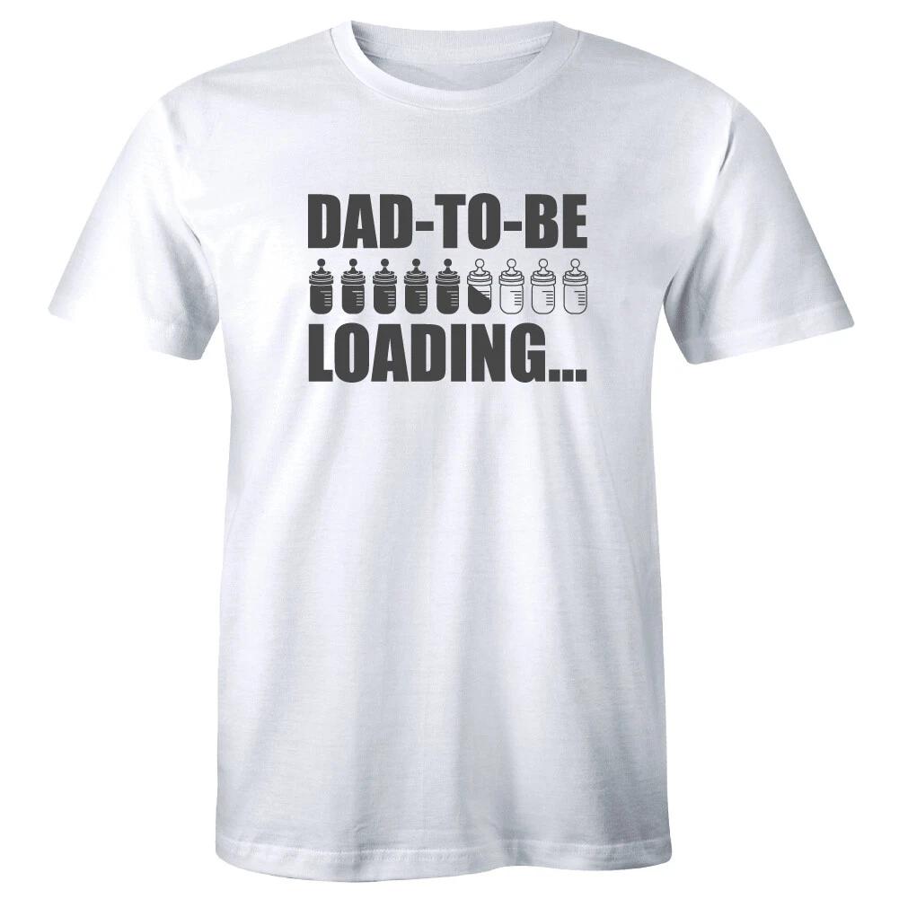 

Dad To Be Loading with Baby Milk Bottles Men s White T-Shirt Gift for Fathers XL