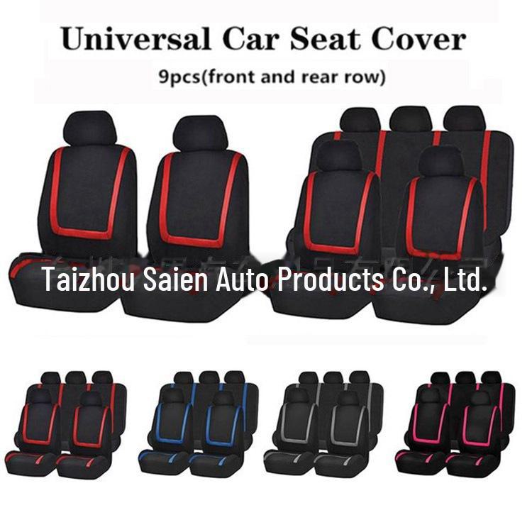 9-Piece Universal Car Seat Cover Set - Polyester Mesh