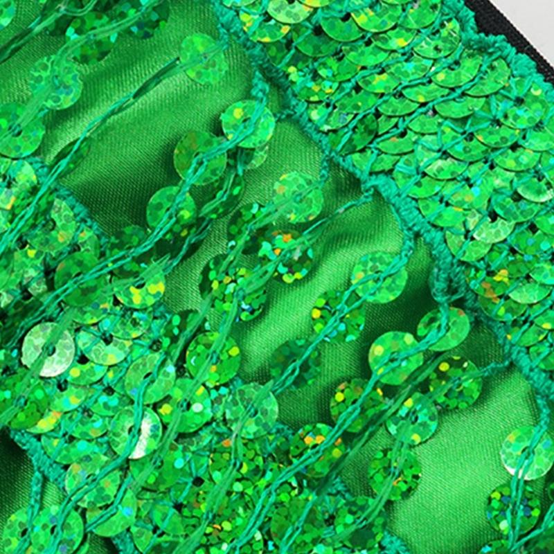 Dynamic Light Reflective Sequins Leg Warmer Covers Outfit For Stage Shows Halloween Parties Dance Performances