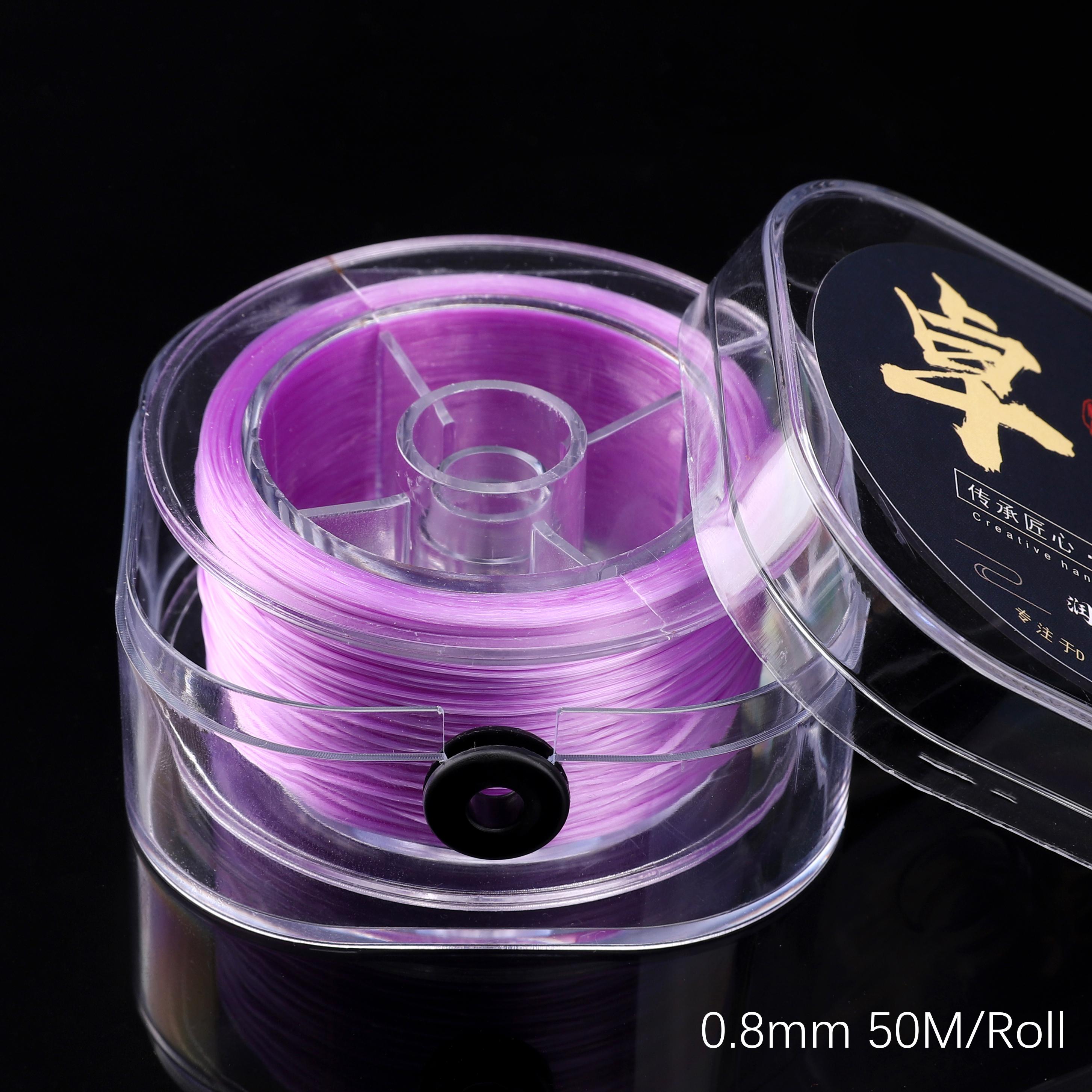 

50-100 метров Эластичная нить Круглая Кристальная нить Нейлоновая Резиновая Эластичная нить для изготовления ювелирных изделий Бисероплетения Браслетов 0.8mm 50meter лиловый
