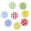 100Pcs Checker Dots Mixed Round Shape Buttons DIY Craft for Scrapbooking