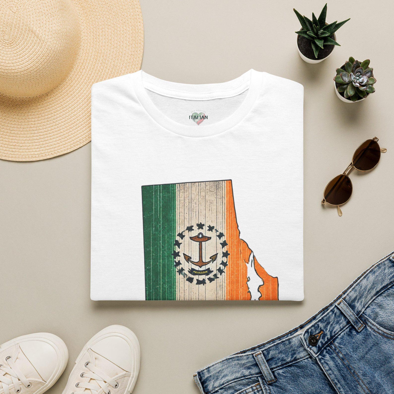 Rhode Island Irish Flag T-Shirt | Unisex 4XL