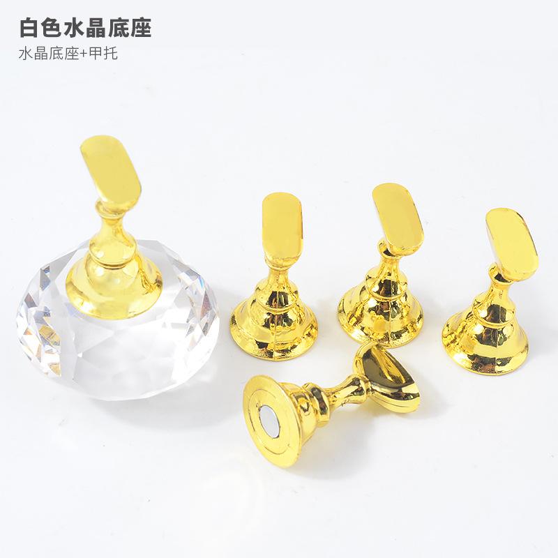 Uchwyt na paznokcie do ćwiczeń zdobienia paznokci, japoński uchwyt na paznokcie z kryształu szlachetnego symfonii, uchwyt na paznokcie, podstawa lotosu, podstawa z magnetyzmem