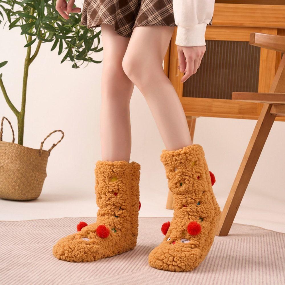 Thickened Floor Socks Lambswool Stockings Cute Socks  Female