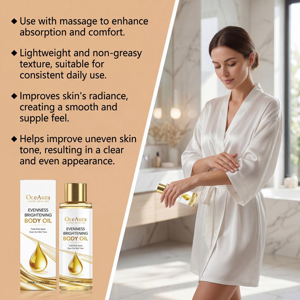 Skin Brightening Body Oil Nourishing Dry Skin Fast Absorbing No Greasy Even Body Tone Improve Dullness Moisturizer Body Care Oil