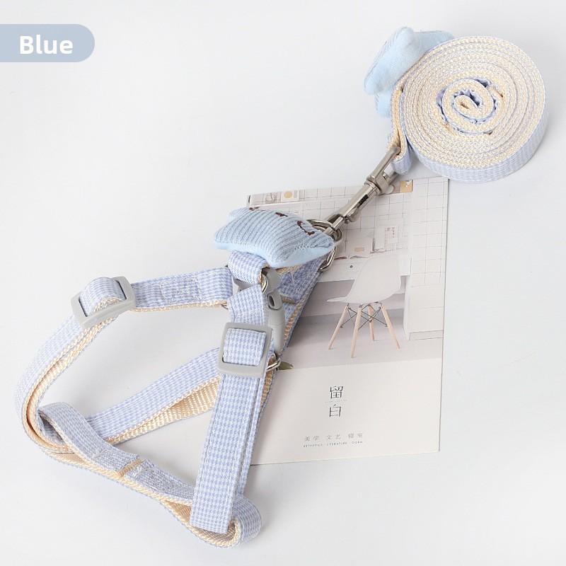 

Новый поводок для собаки с узором «Тысяча птиц», поводок для собаки в стиле «грудь-спина» с улыбающей морской звездой 1.5cm синий