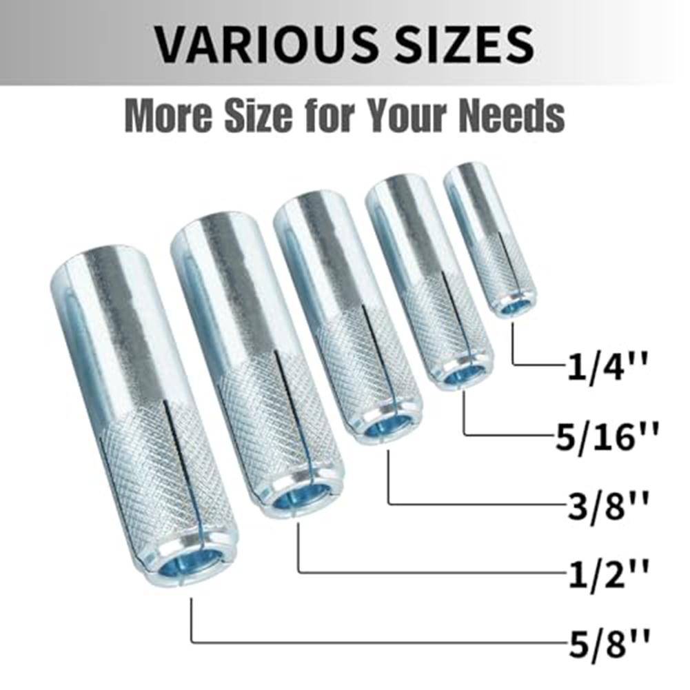 Versatile Construction Fastening Tools Expansion Screws Expansion Bolt Sleeve Anchor Galvanized Finish Zinc-plated Steel