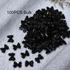50/100 pezzi Rosa Bianco Kawaii Fiocco Ciondolo per Unghie 3D Resina Fiocco Flatback Gemme per Unghie 8*10mm Strass Gioielli per Nail Art #Papillon