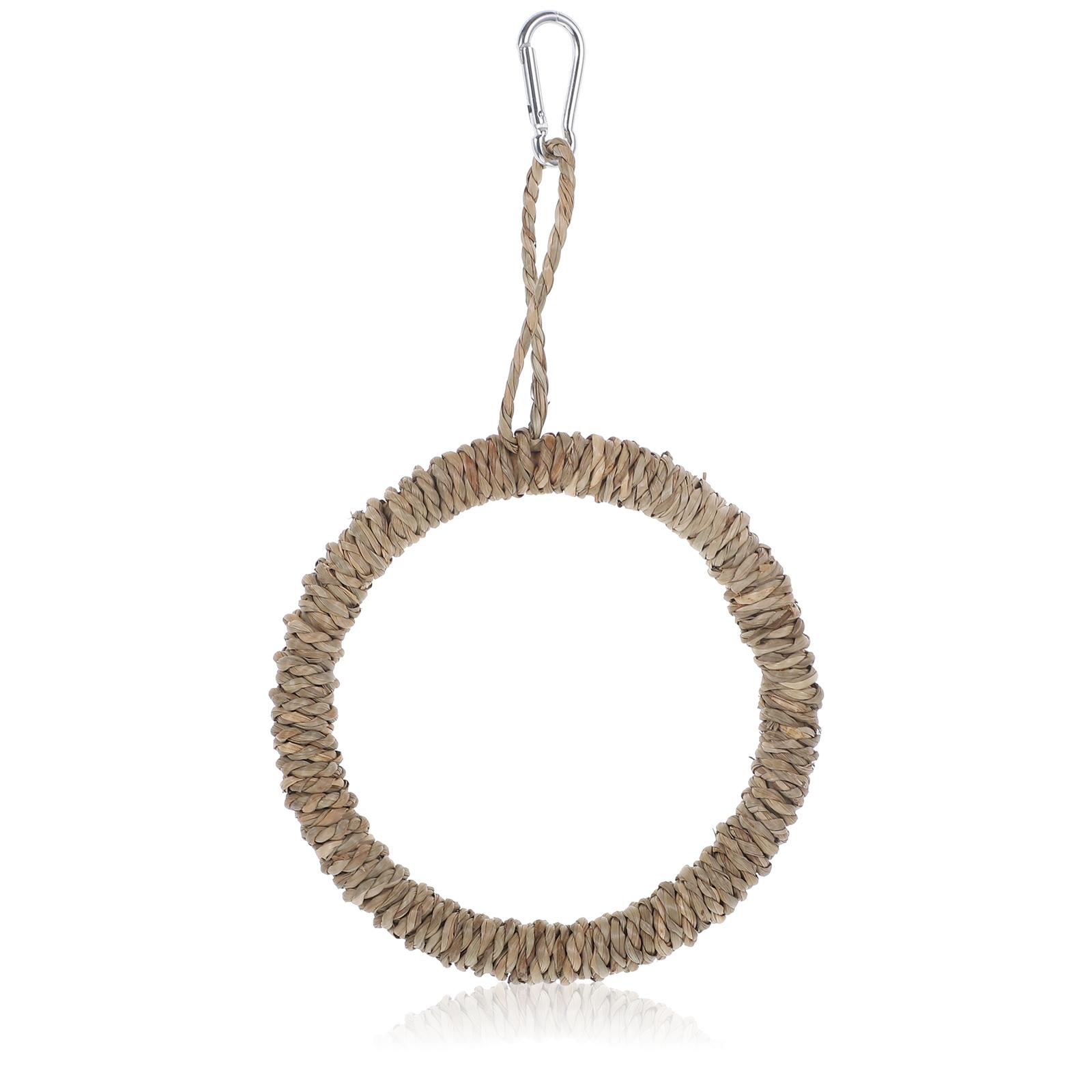 

1 Set of Bird Swing Toy Parrot Perch Stand Bird Stand Ring for Cockatiel Bird Cage Accessory