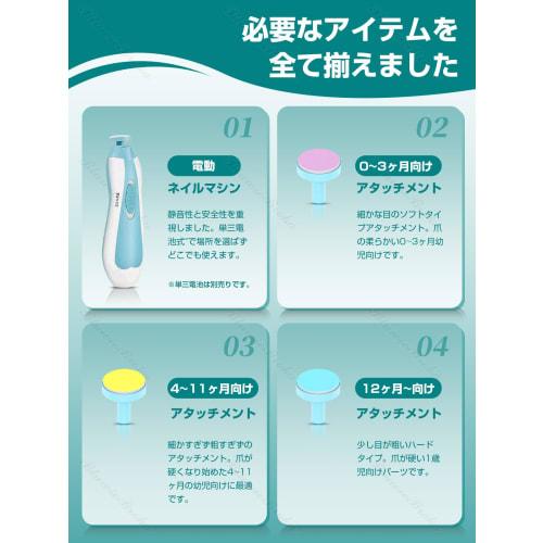 [2025 Model, Recommended by Childcare Workers] Baby Nail Clippers, Electric Nail File with 6 Interchangeable Heads and LED Light, Baby Supplies, Newbo