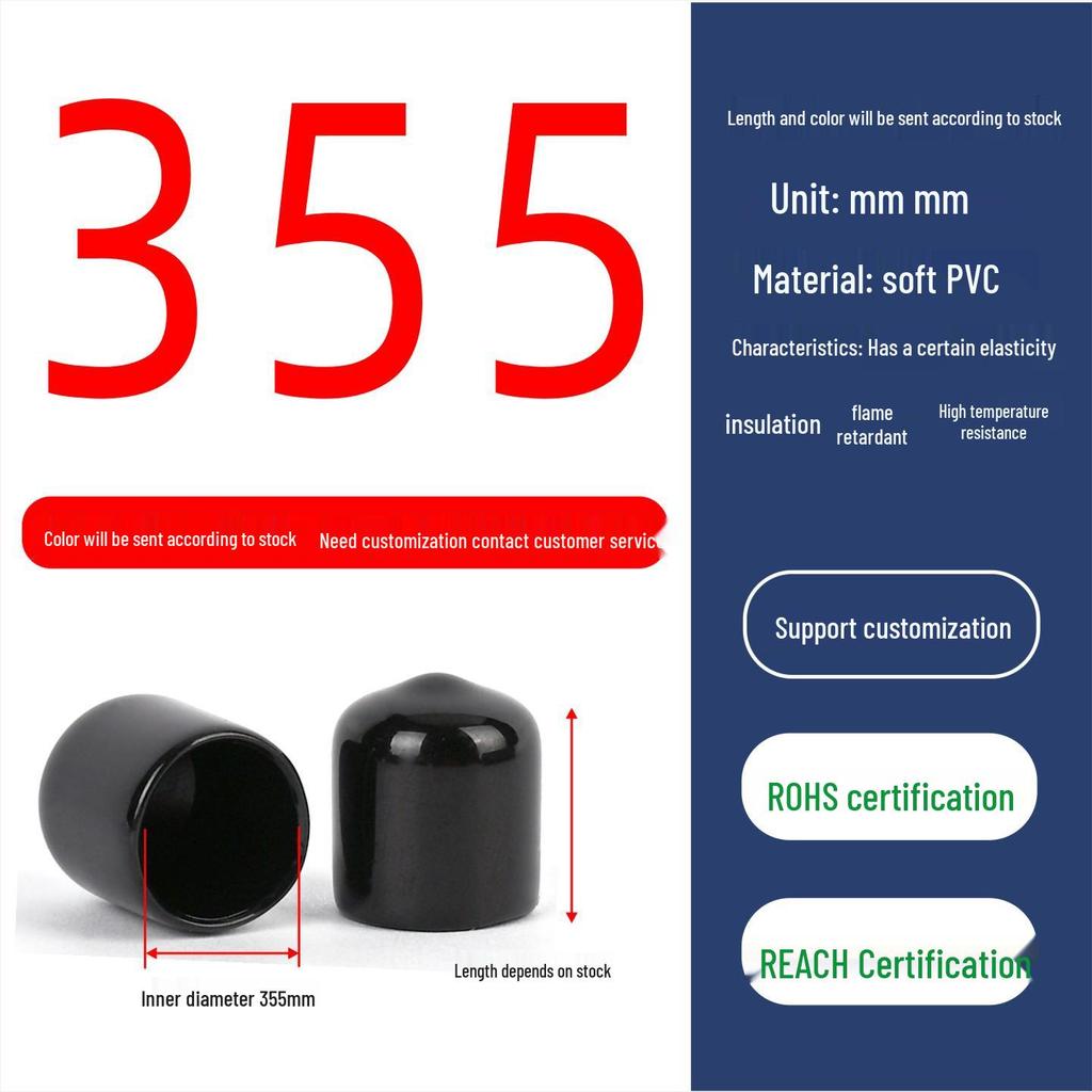 Rubber Sleeve PVC Cap: Dustproof Insulating Bolt Thread & Rebar Protector