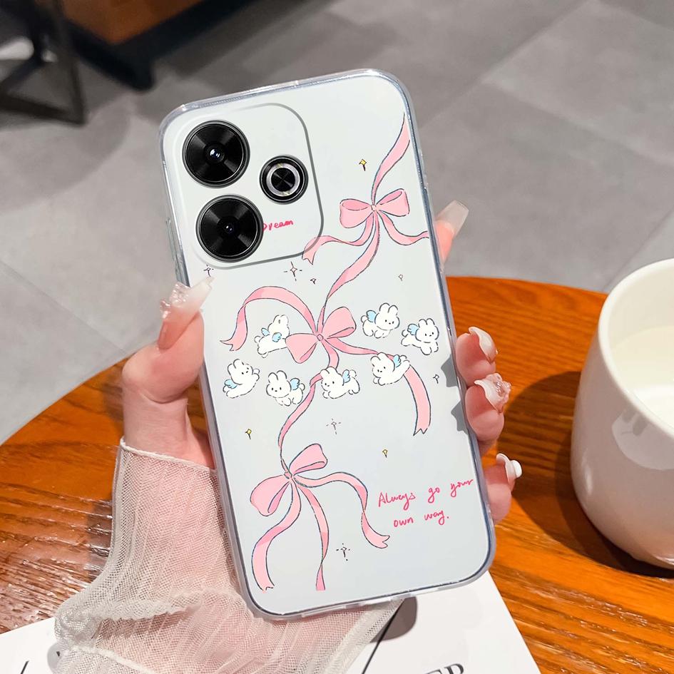 Populární pouzdro s graffiti motýlem pro Xiaomi Redmi 13 13C 14C A3 Note 13 Pro K70E K60 Ultra Nový kryt Měkký silikonový Ochrana proti pádu Průhledné pouzdra na telefon pro Redmi