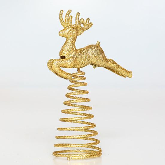 Christmas Decoration Anti-deform Five-pointed Star/Elk Glittering Christmas-Element Home Decor Decoration Accessory Christmas Tree Top Star for Party
