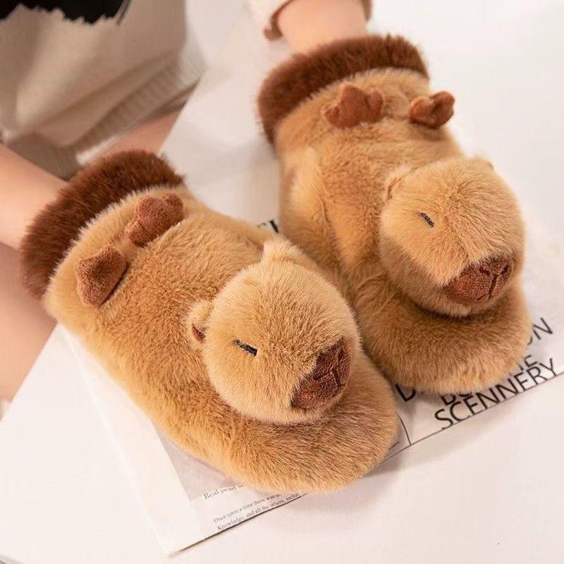 

Cute Capybara Rabbit Plush Winter Warm Mittens for Girls 23 cm {0.22 kg}