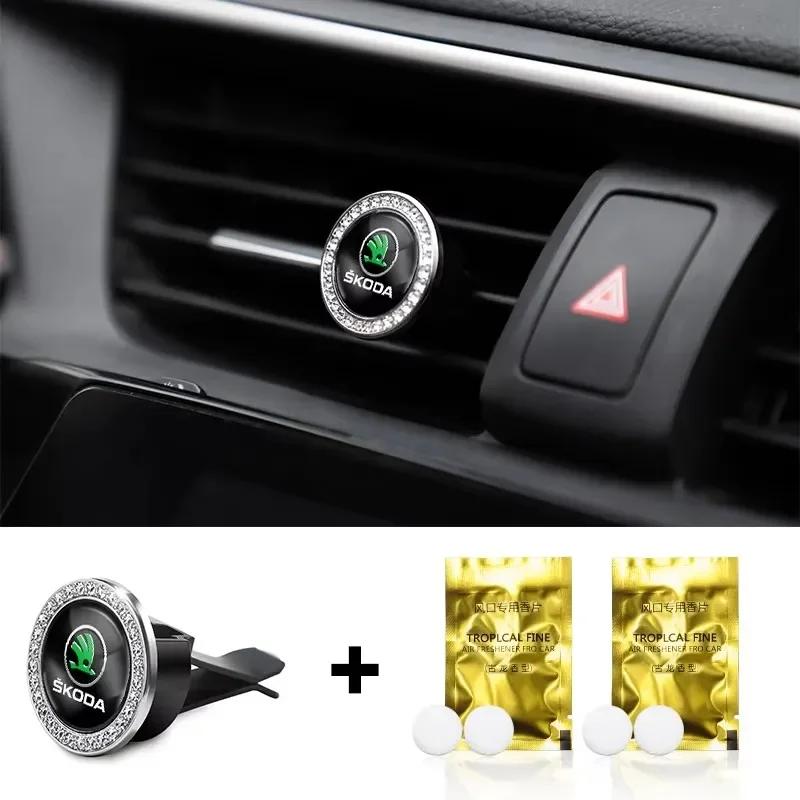 ycpry6 Car Freshener Solid Perfume Air Conditioner Vent Mount Clip For Skoda Fabia Kamiq Octavia Rapid Kodiaq Karoq Superb Enyaq Yeti