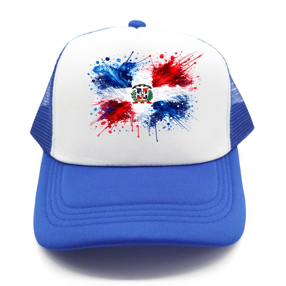 Dominican Republic Flag Baseball Cap Unisex Adjustable Mesh Hat Breathable DR Dominican Trucker Caps