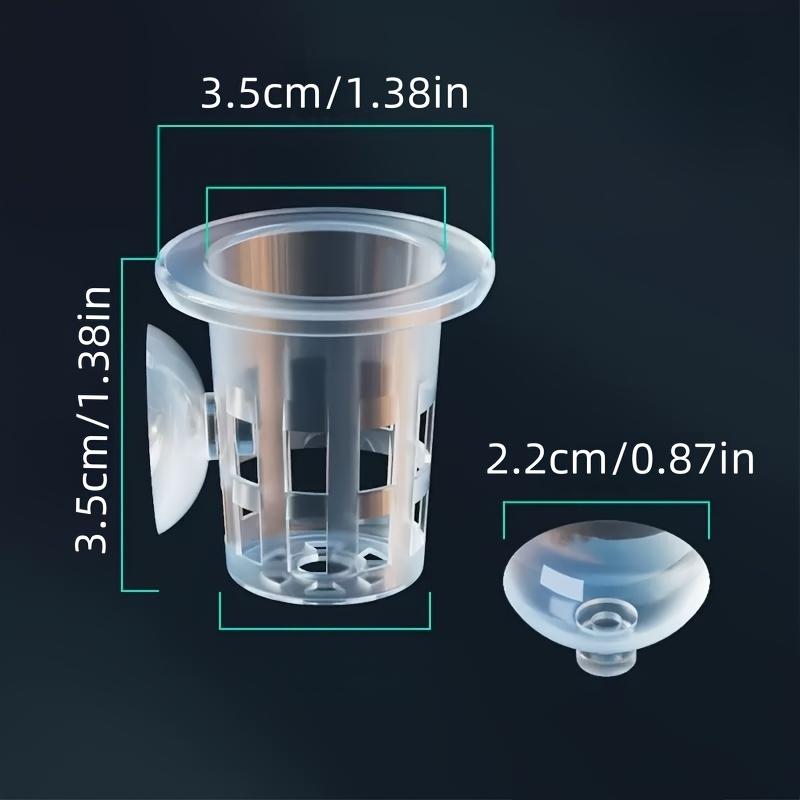 

5 шт. Прозрачные пластиковые стаканчики для посадки растений в аквариум с присоской - Контейнеры для выращивания водной травы для декора аквариума с пресноводными рыбами