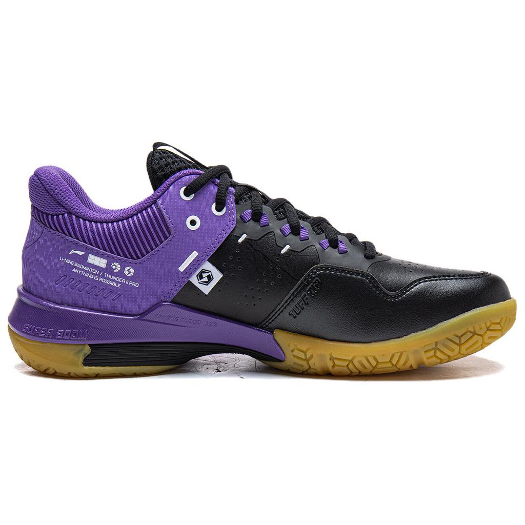 Li Ning Badminton Collection Thunder II PRO Synthetic Leather, Textile Coverage Support Badminton Shoes Unisex AYAW001-2