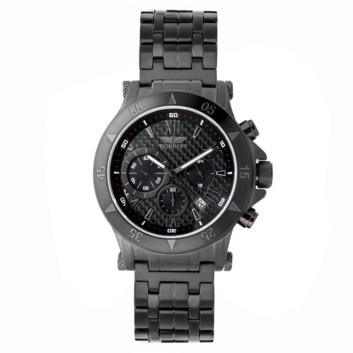 Super Merchant Hombre Negro Reloj Bobroff Bf1001m21m. Cuarzo, Color