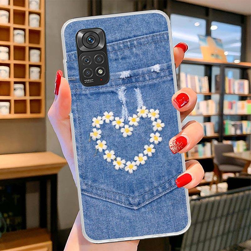 Jeans Cowboy Denim Printed Cover Phone Case For Xiaomi Redmi Note 15 14 13 12 11 10 Pro Plus 14S 12S 11S 11T 11E 10S Soft Fundas