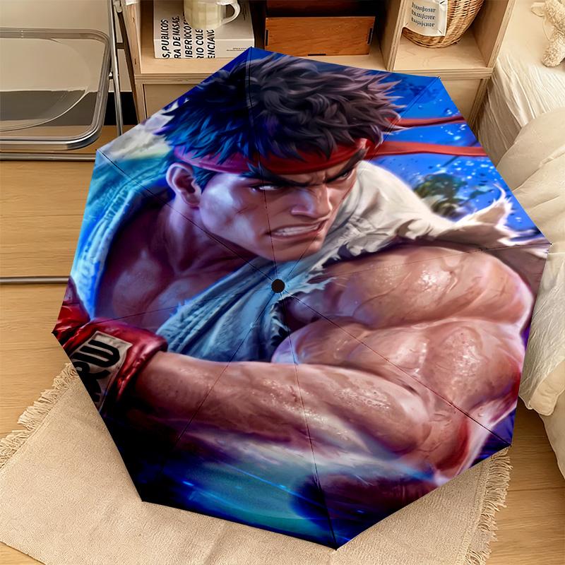 Street Fighter Champion Automatic Umbrella - Suitable Travel Portable Umbrella Outdoor sun shading umbrella Suitable For All Seasons
