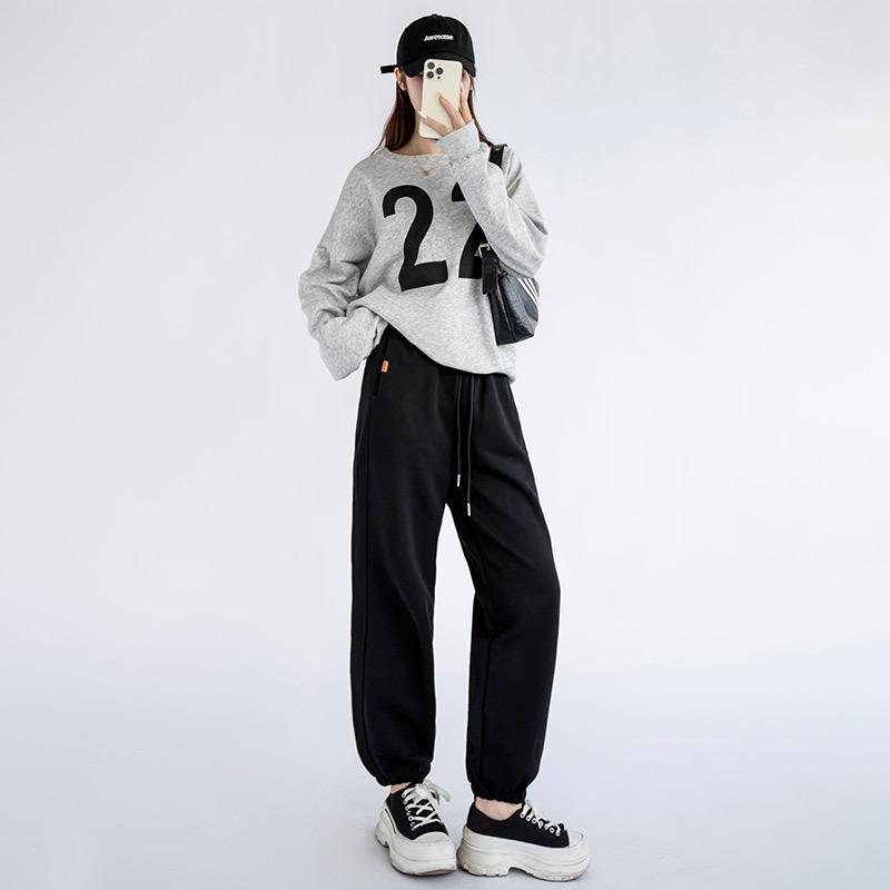 Sweatpants Women's Spring and Autumn New High-waisted Loose Leggings Autumn Thin Small Casual Sweatpants