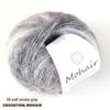 Colorful Gradient Hand-Dyed Mohair Yarn Ball 25g for Sweaters, Scarves, Knitting, and Crochet Projects