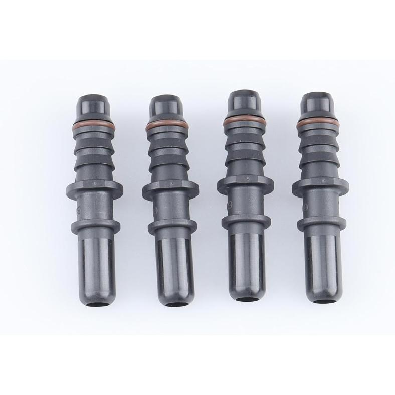 AC PERFORMANCE Plastic Fuel Quick Connector Male 3/8" Tube to 3/8" Male Barb, Pack of 4