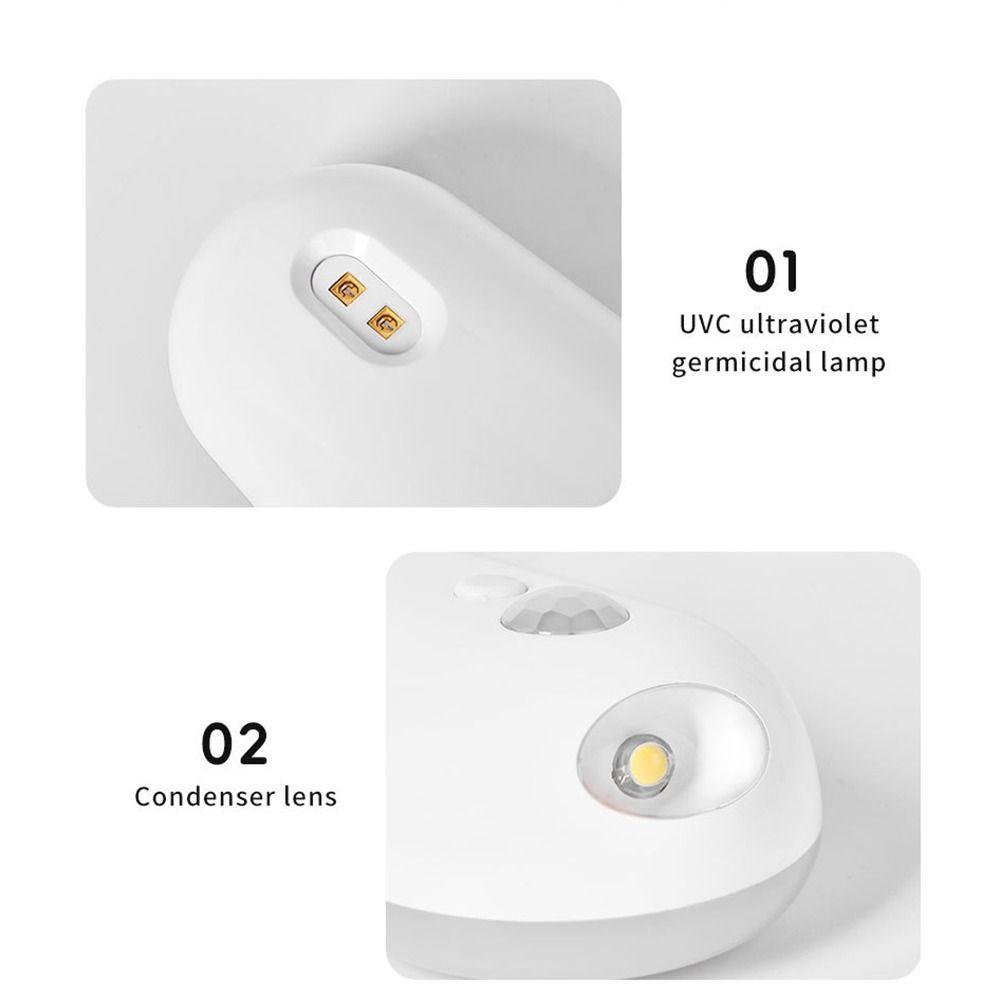 RGB Color Changing Toilet Lid Sanitizer Automatic UV Sterilization Toilet Sensor Light  Travel