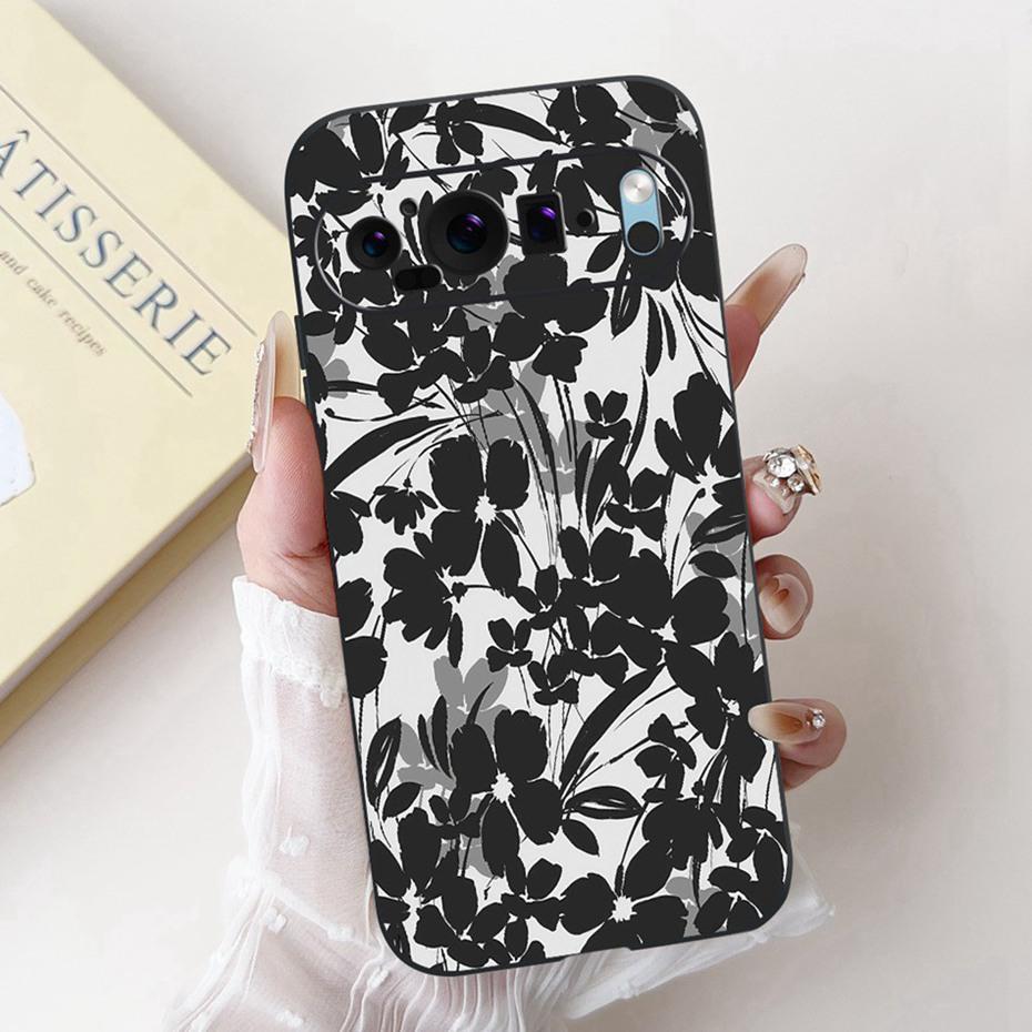 Fashion Painting Phone Case For Google Pixel 9 Pro 9A Black Silicone Soft Cover For Google Pixel9 9A 9Pro Cases Bumpers