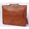 Briefcase Men's Genuine Vintage Leather Messenger Laptop Satchel Women Bag Brown