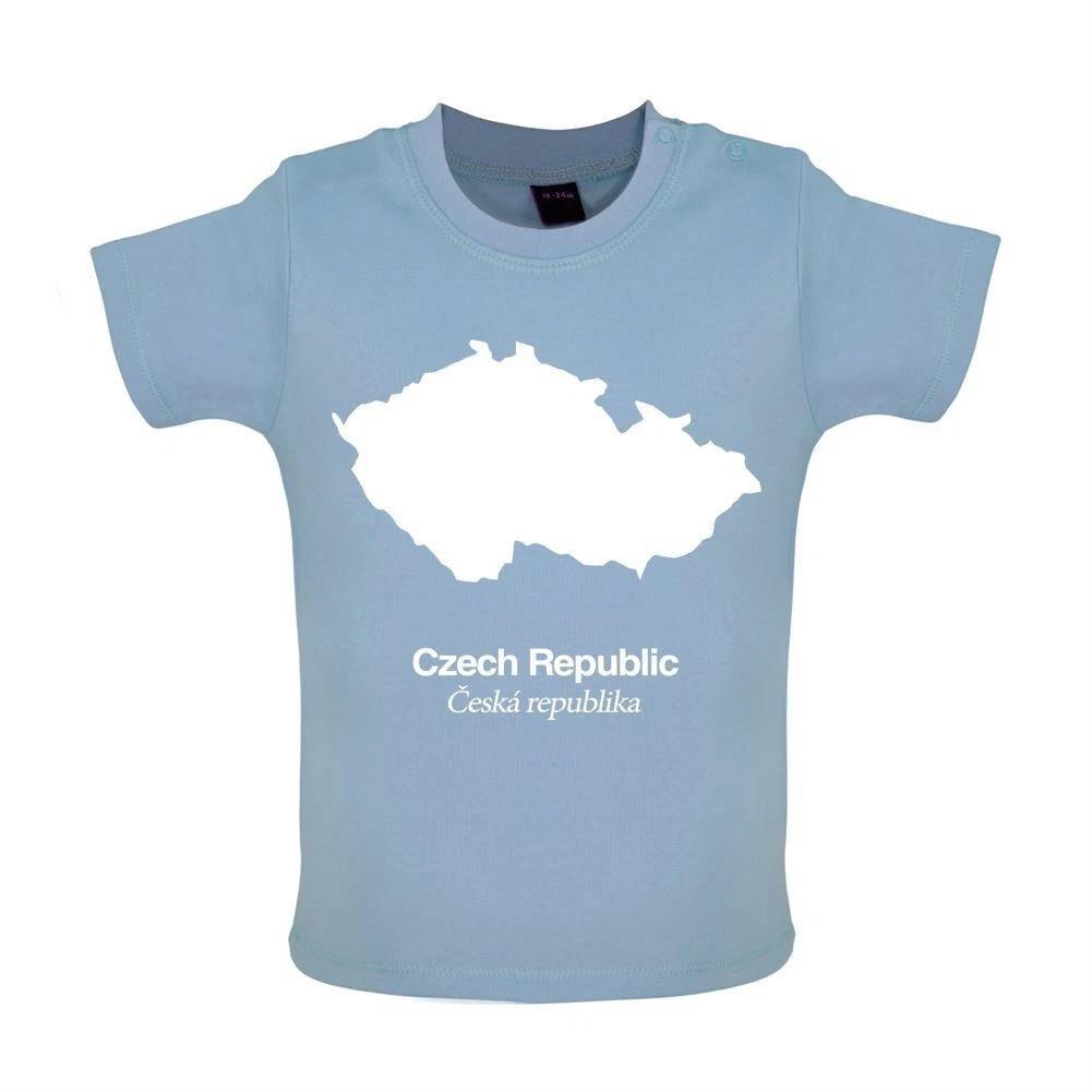 Czech Republic Silhouette - Baby Kids Boys Girls Unisex T-Shirt / Romper - Country Prague Love City 110
