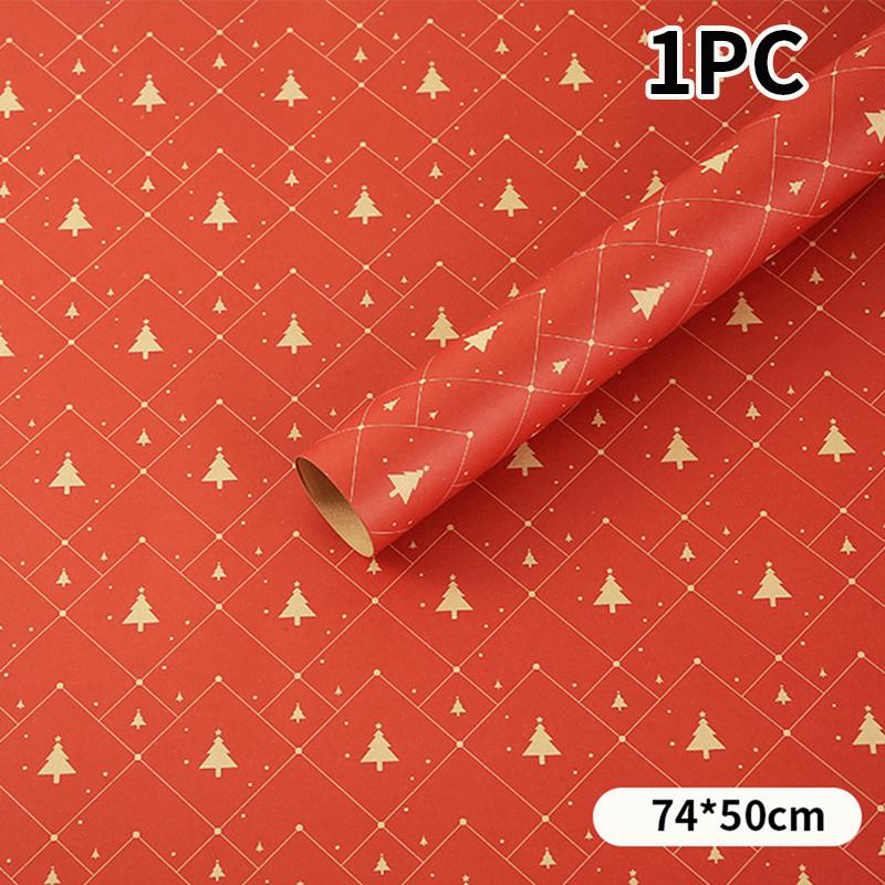 Wholesale Christmas Gift Wrapping Paper Christmas Gift Box Flower Paper Santa Claus Reindeer Christmas Tree Decorative Paper