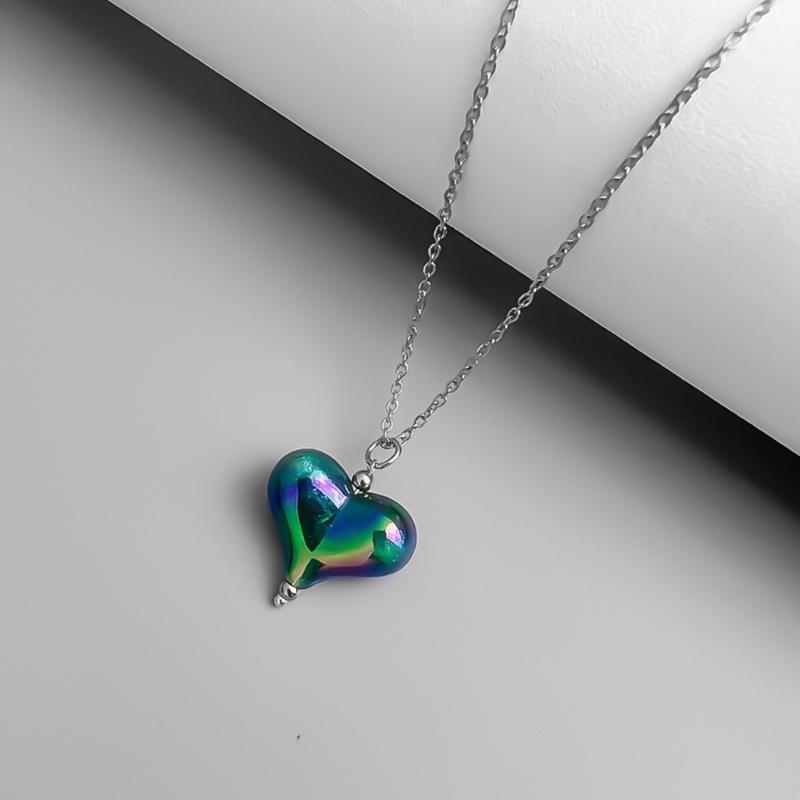 Trendy Heart Pendant Necklace Long Chain Women 2023 Jewelry Choker Necklaces Wedding Jewelry Gift for Valentines Day