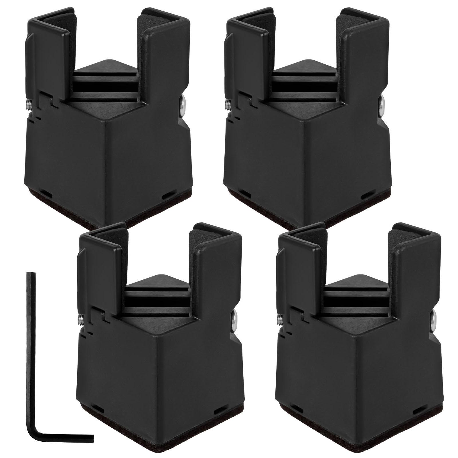 

4Pcs Adjustable Furniture Risers Aluminum Alloy Bed Leg Lift Chair Table Sofa Feet Heightening Pad Non-slip Floor Protecto