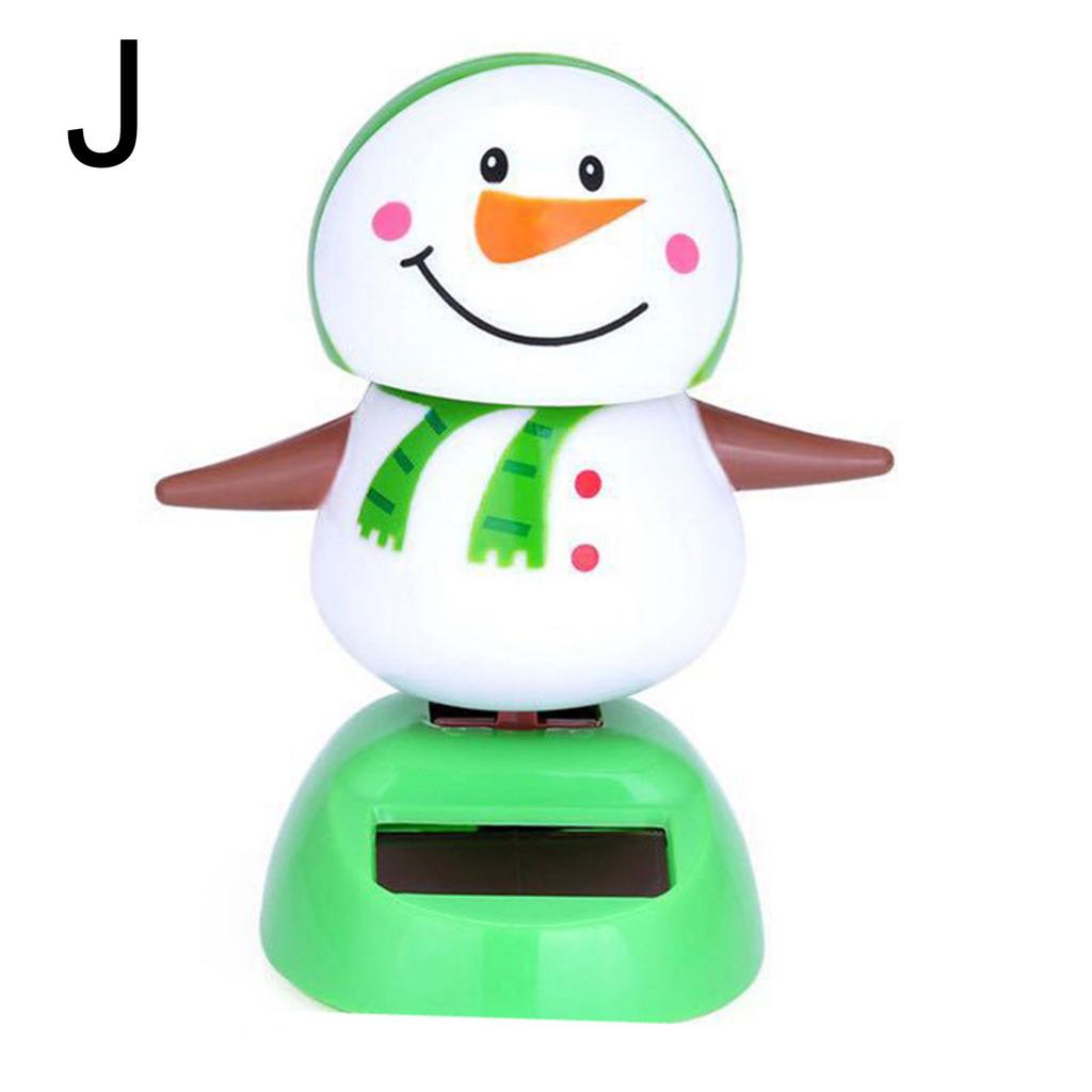 2022 Christmas Cute Car Ornament Solar Dancing Christmas Tree Snowman Santa Claus Elk Automatic Swing Car Interior Decoration