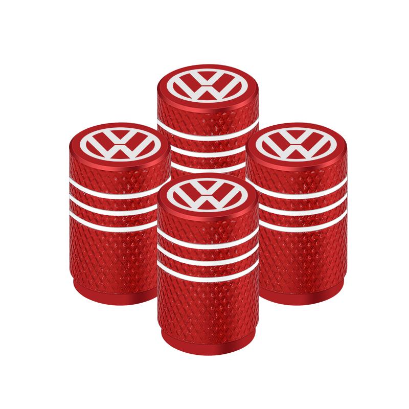 2026 Hot For VW VOLKSWAGEN 4Pcs/Set Car Tyre Valve Dust Caps Aluminum Tire Wheel Valve Stem Air Caps Covers For Volkswagen GOLF 