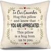 Daughter Hug This Pillow and Know That You Are Loved This Pillow Is A Hug from Me To You Throw Pillow Covers for Daughter from Mom Dad Birthday Gift