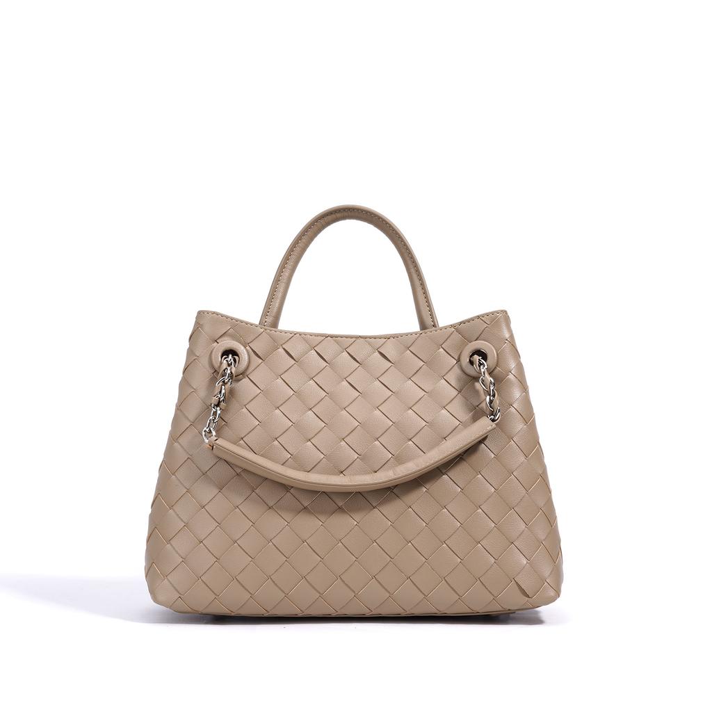 New Shoulder Bag Woven Bag Portable Large Capacity Leather Women's Bag Tote Bag