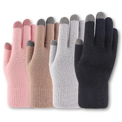 Treatment Does Not Pick Color, Piled Thickened Gloves, Women's Winter Knitted Touch Screen Warm Winter Gloves