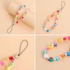 Colorful Beads Phone Lanyard Phone Strap Phone Jewelry Acrylic Material Fashion Phone Accessories for Women Girls Phones